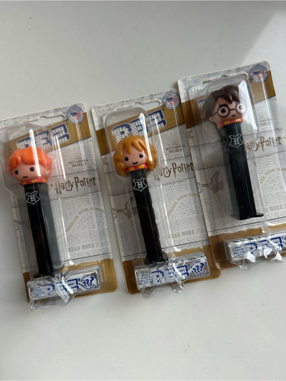 Harry Potter PEZ Dispensers 3 Sealed – Harry Hermione Ron Wizarding World NWT